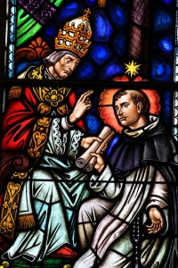 Pope Honorius grants approbation to the Order of Preachers; St. Dominic's Church, Washington, DC (Photograph by Fr. Lawrence Lew, O.P.)
